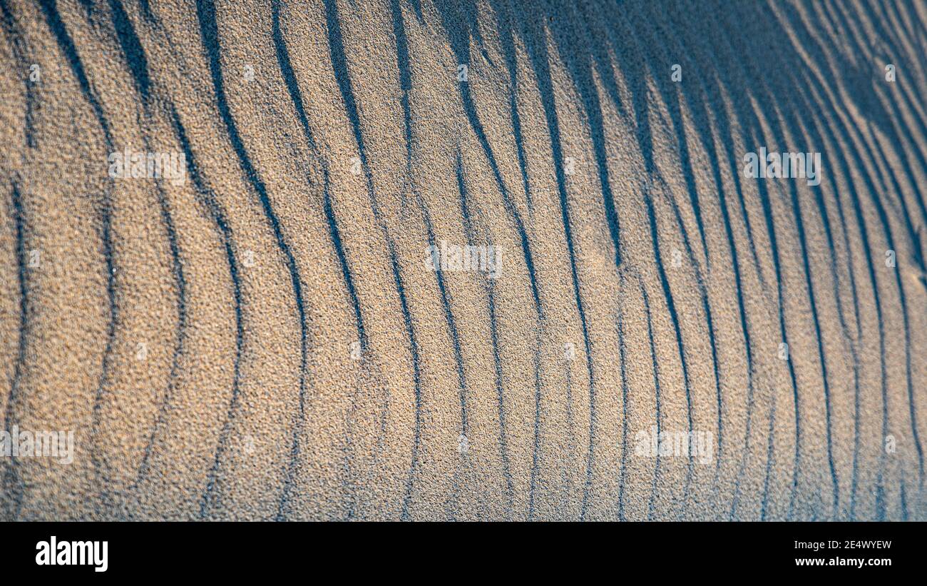 Landschaft in der Nähe des Sandes der Jungfrau und windig-kräuselten Strand Stockfoto
