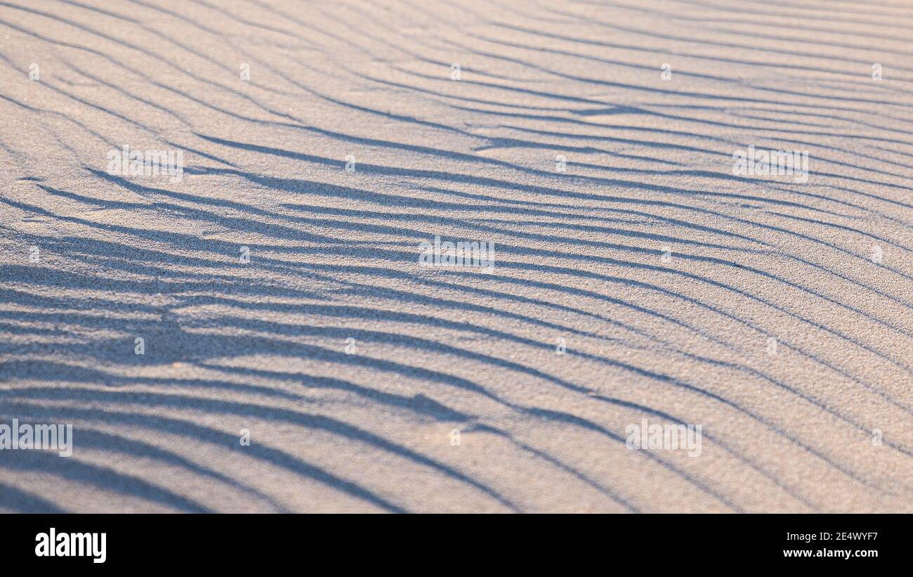 Landschaft in der Nähe des Sandes der Jungfrau und windig-kräuselten Strand Stockfoto