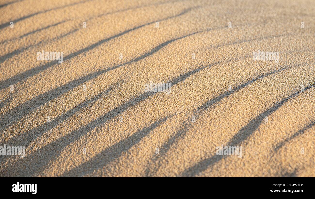 Landschaft in der Nähe des Sandes der Jungfrau und windig-kräuselten Strand Stockfoto