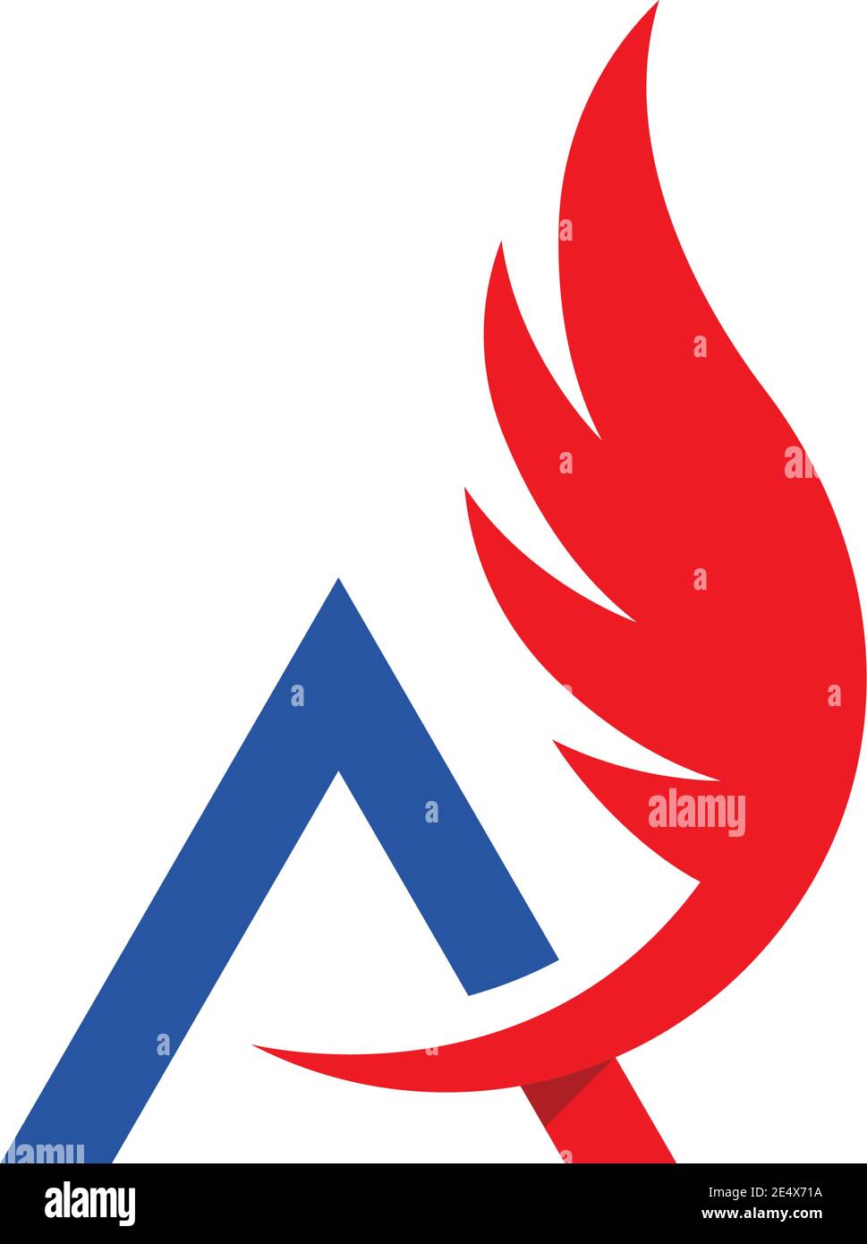 Ein Buchstabe Falcon Wing Logo Vorlage Vektor Symbol Design Stock Vektor
