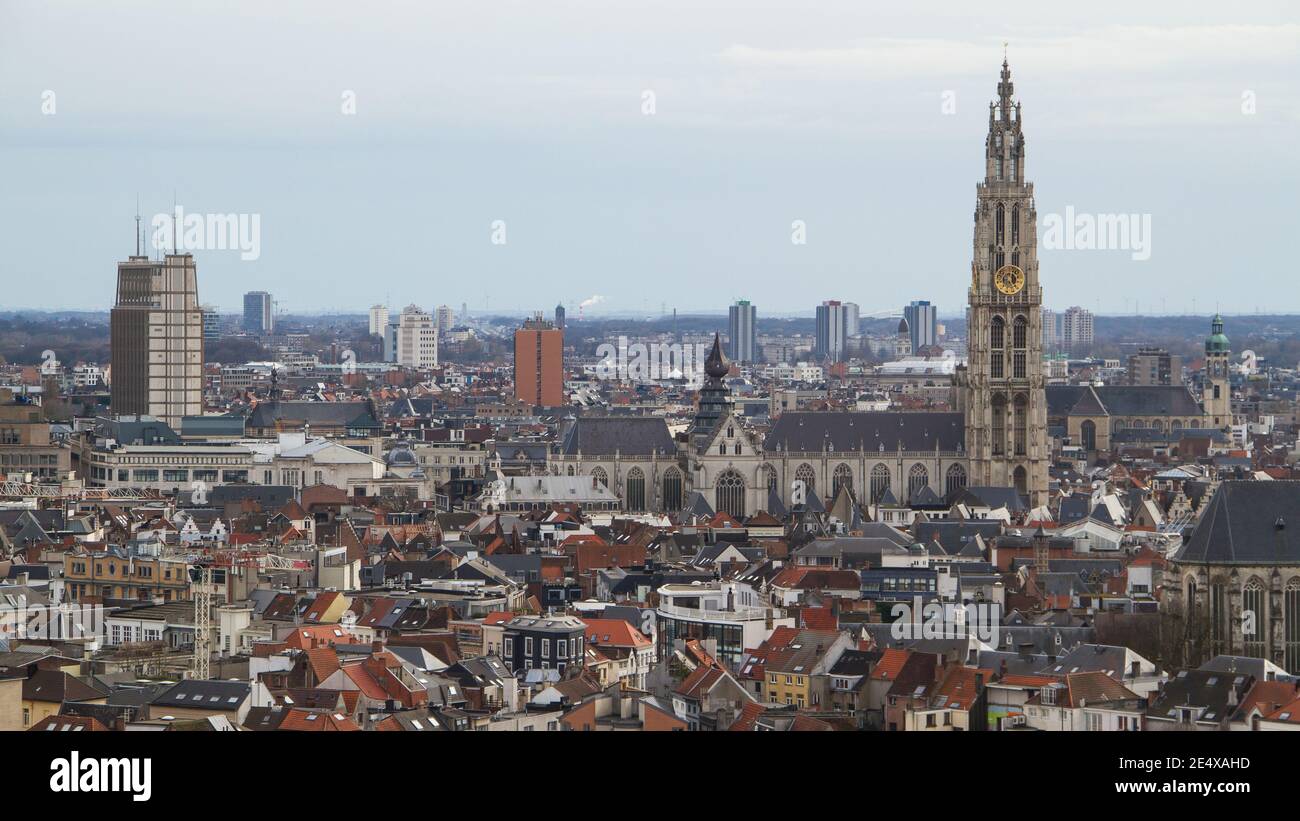 Stadtansicht von Antwerpen, Belgien Stockfoto