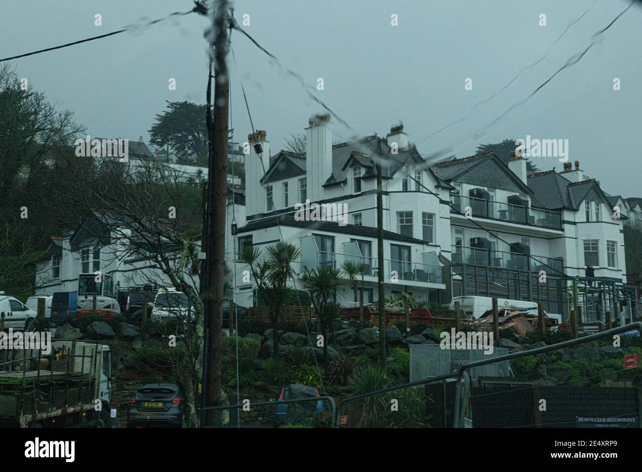 Carbis Bay Hotel & Estate, St. Ives Cornwall Hafen, Carbis Bay, Beah und Stadt, der Hauptort für den G7 Gipfel. Stockfoto