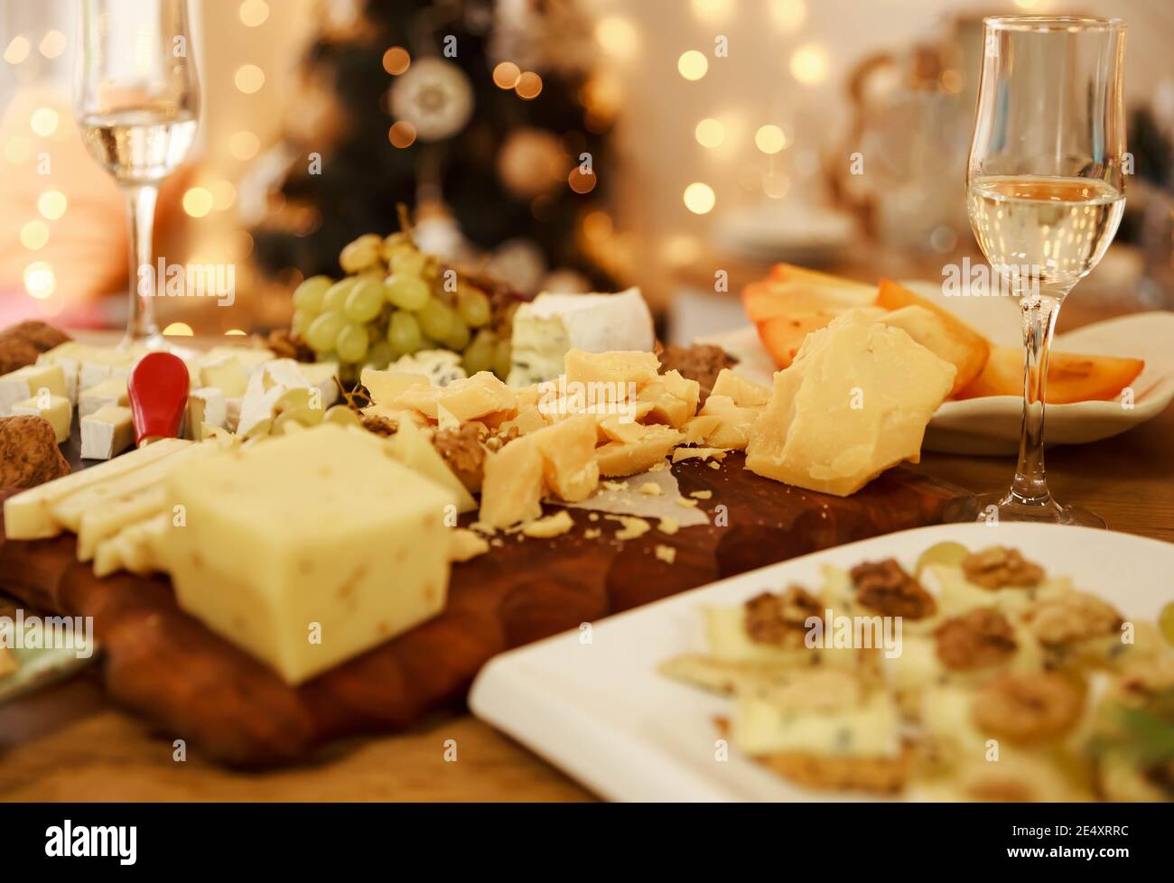Menüdesign. Essen für Wein und romantische, Käse Delikatessen. Stockfoto