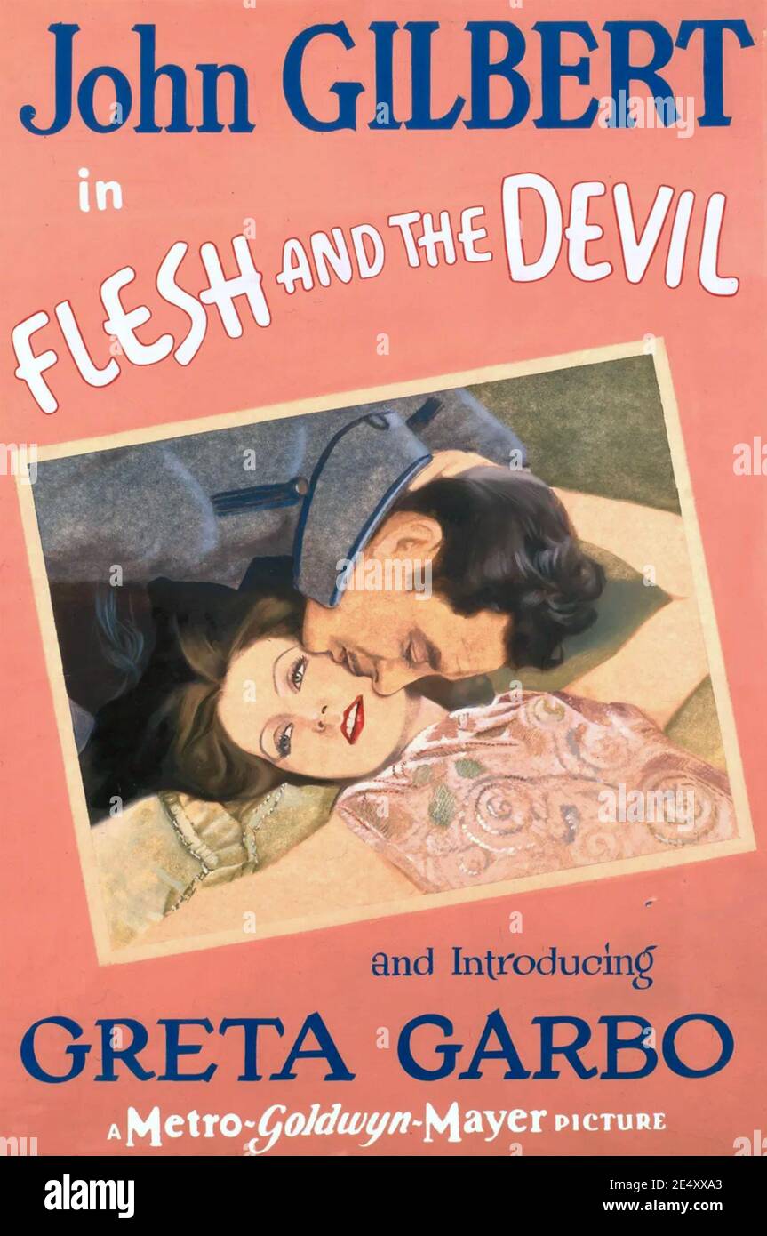 FLESH AND THE DEVIL 1927 MGM Stummfilm mit Greta Garbo und John Gilbert Stockfoto