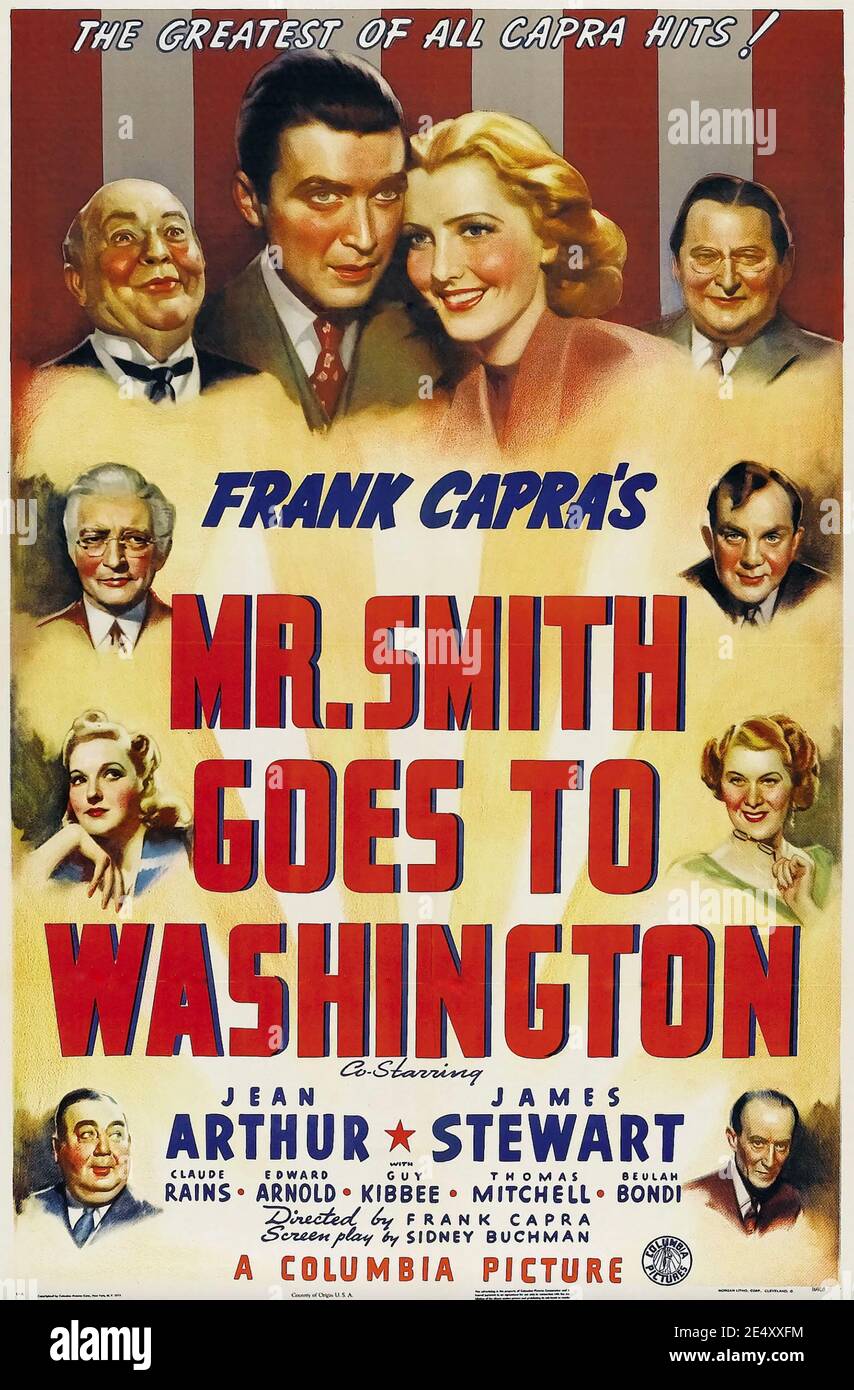 MR. SMITH GEHT NACH WASHINGTON 1939 Columbia Pictures Film mit James Stewart und Jean Arthur Stockfoto