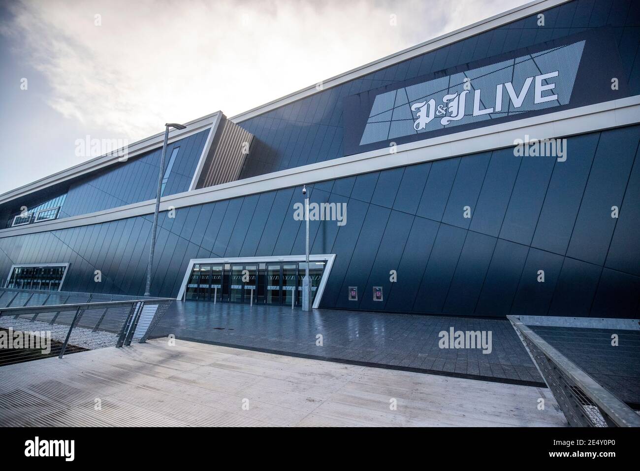 Die P und J Live Arena in Aberdeen, wo ein neues Massenimpfzentrum eingerichtet wurde. Bilddatum: Montag, 25. Januar 2021. Stockfoto