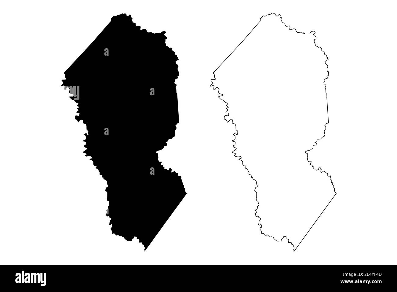 Calhoun County, State of West Virginia (U.S. County, United States of America, USA, U.S., US) Kartenvektordarstellung, Scribble Skizze Calhoun Karte Stock Vektor