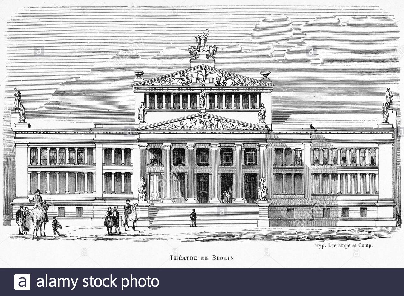 Der Berliner Konzertsaal am Gendarmenmarkt in Berlin, Vintage-Illustration aus dem Jahr 1860 Stockfoto