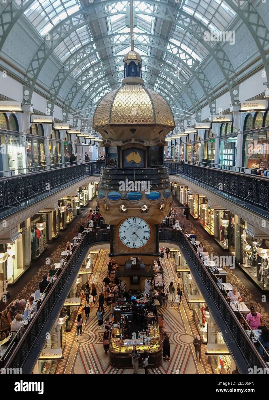 Sydney , Australien - 27. März 2019:das Queen Victoria Building, Innenansicht des Einkaufszentrums in der Innenstadt von Sydney, Australien. Stockfoto