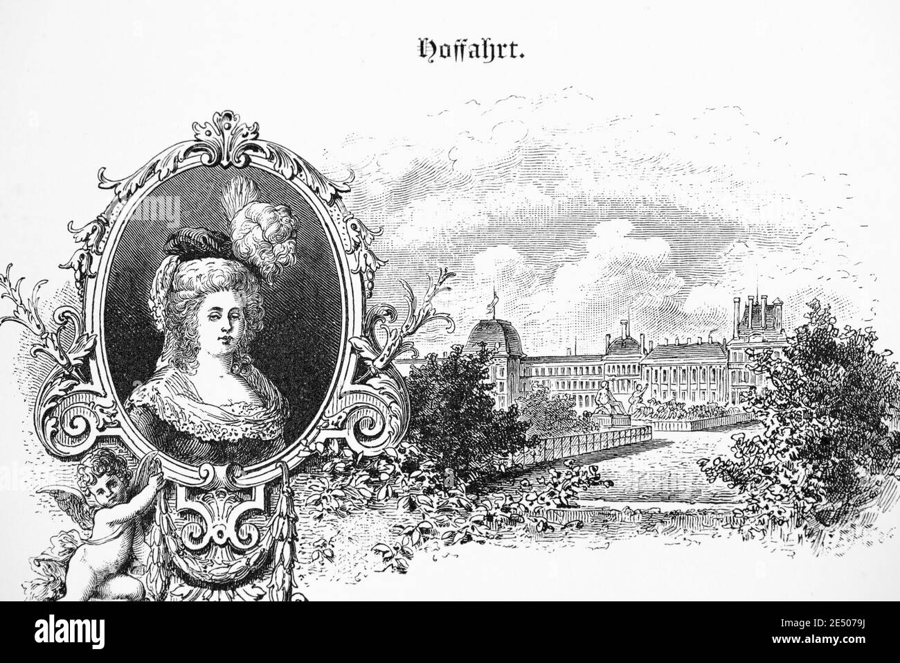 Illustration´s Heine Gedicht Deutscher Schriftsteller und Dichter Heinrich Heine, Gedichtsammlung Romancero, 1880 Stockfoto