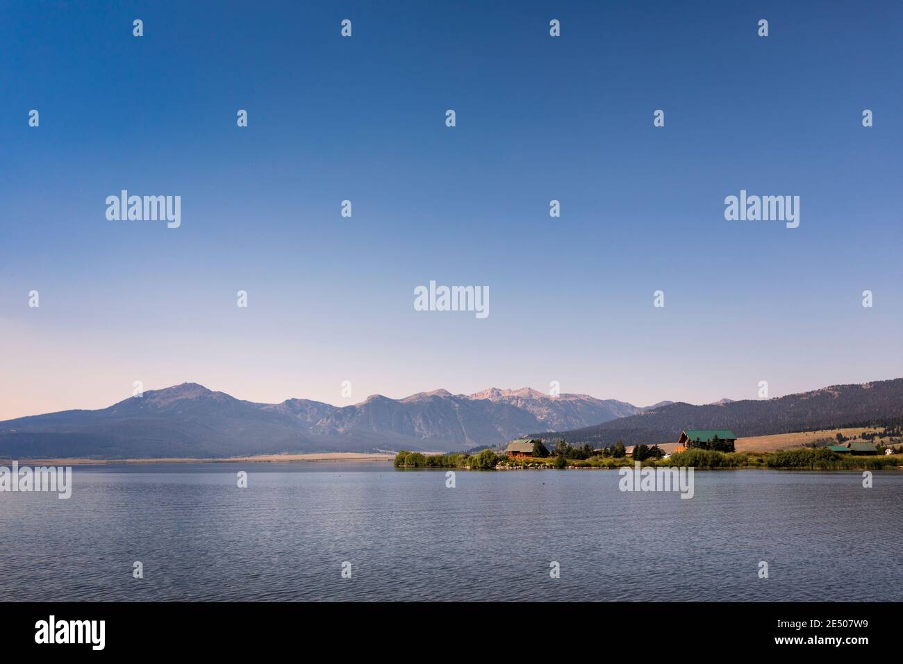 Hütten auf Henry's Lake, Idaho, USA Stockfoto
