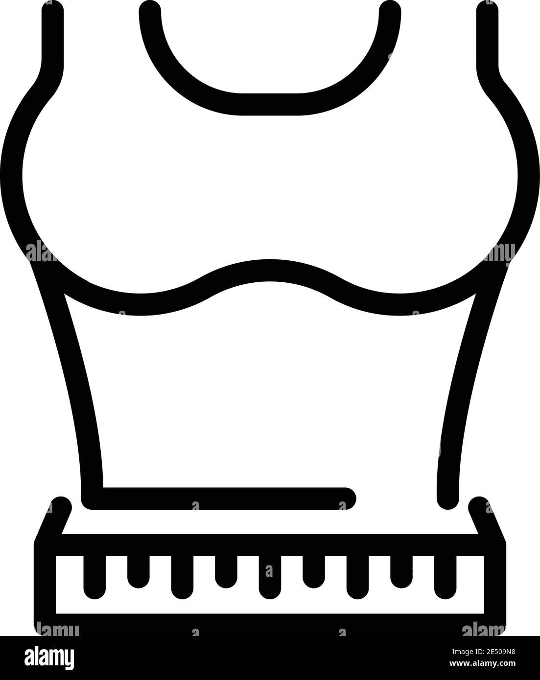 Gewicht abnehmen Symbol. Umriss Gewicht Schlankheitsvektor Symbol für Web-Design isoliert auf weißem Hintergrund Stock Vektor