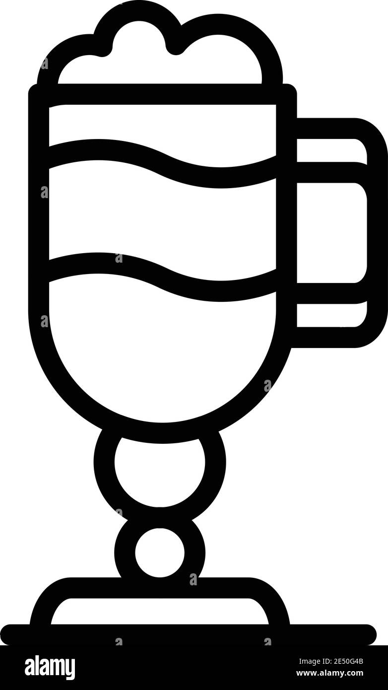 Latte Shake-Symbol. Umriss Latte Shake Vektor-Symbol für Web-Design isoliert auf weißem Hintergrund Stock Vektor