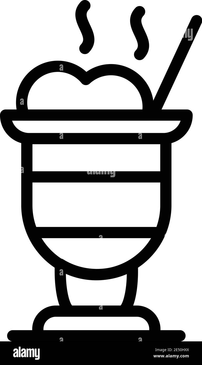 Latte Drink-Symbol. Umriss Latte Drink Vektor-Symbol für Web-Design isoliert auf weißem Hintergrund Stock Vektor
