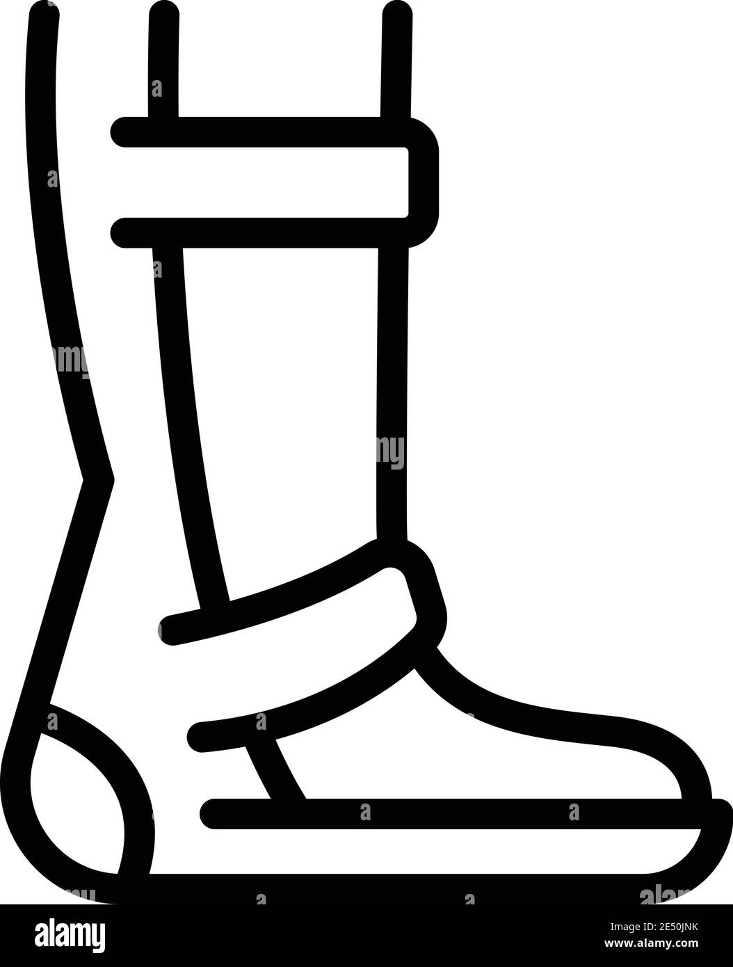 Rehabilitation Fußsymbol. Umriss Rehabilitation Fuß Vektor-Symbol für Web-Design isoliert auf weißem Hintergrund Stock Vektor