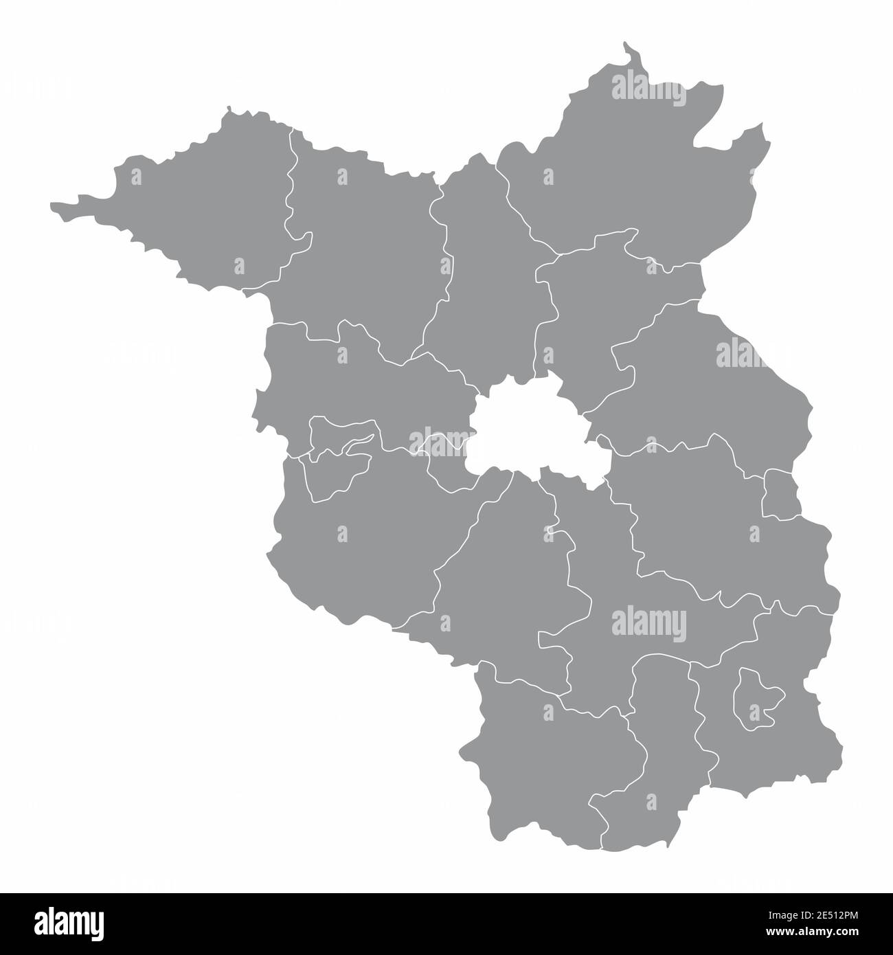 Karte der Bezirke Brandenburg Stock Vektor