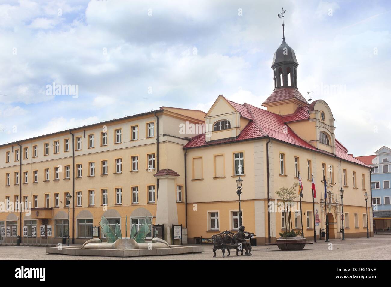 Rathaus der Stadt Zary in Polen Stockfoto