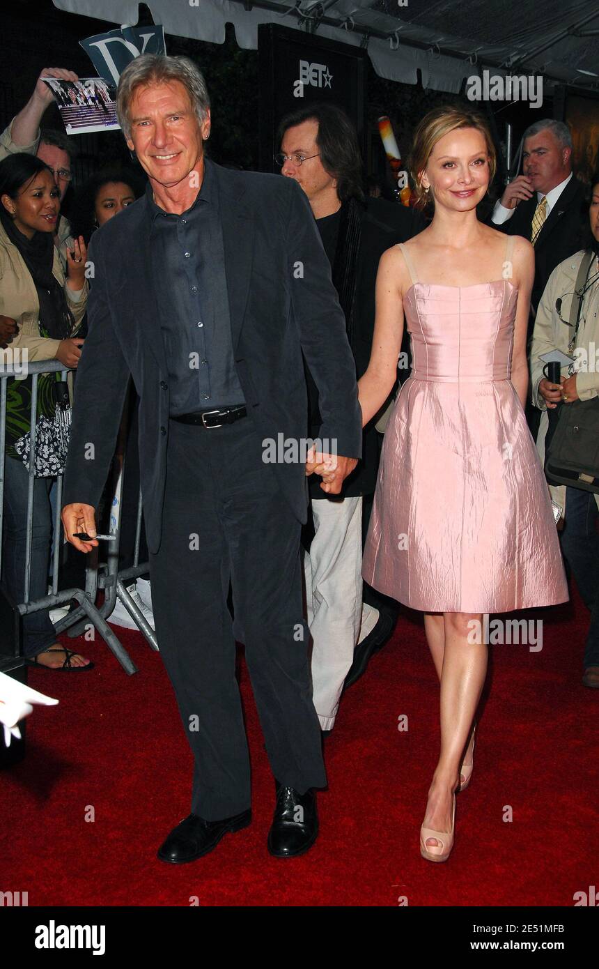 Die Schauspieler Harrison Ford und Calista Flockhart besuchen am 20. Mai 2008 die Sondervorführung von 'Indiana Jones and the Kingdom of the Crystal Skull' im AMC Magic Johnson Harlem 9 Theater in New York City, USA. Foto von Gregorio Binuya/ABACAPRESS.COM Stockfoto