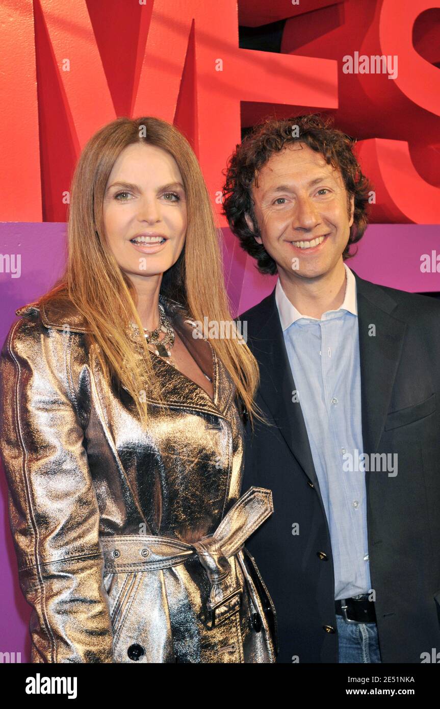 Cyrielle Claire und Stephane Bern feiern am 21. Mai 2008 in Paris den Start einer neuen Frauenmonatszeitschrift "Femmes". Foto von Ammar Abd Rabbo/ABACAPRESS.COM Stockfoto