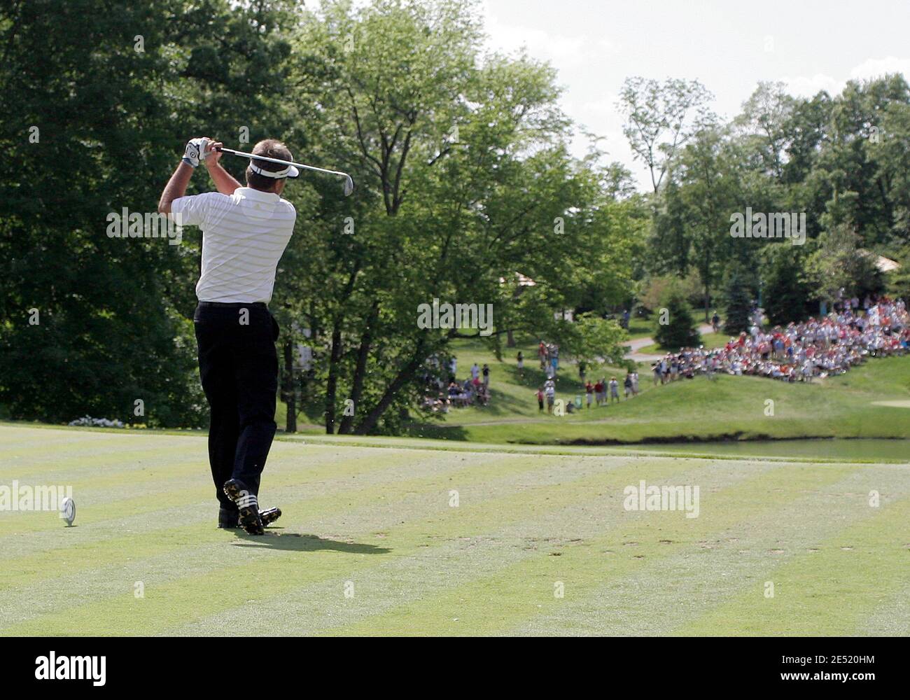 Kenny Perry in Aktion auf dem zwölften Loch während der letzten Runde des Memorial Tournament im Muirfield Village Golf Club in Dublin, OH, USA am 1. Juni 2008. Foto von Scott Terna/Cal Sport Media/Cameleon/ABACAPRESS.COM Stockfoto