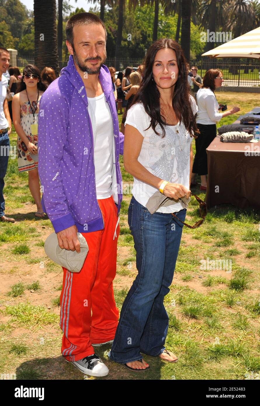 David Arquette und Courteney Cox kommen am 8. Juni 2008 zum "A Time for Heroes" Celebrity Carnival, um der Elizabeth Glaser Pediatric AIDS Foundation im Wadsworth Theatre in Los Angeles, CA, USA, zu nutzen. Foto von Lionel Hahn/ABACAPRESS.COM Stockfoto