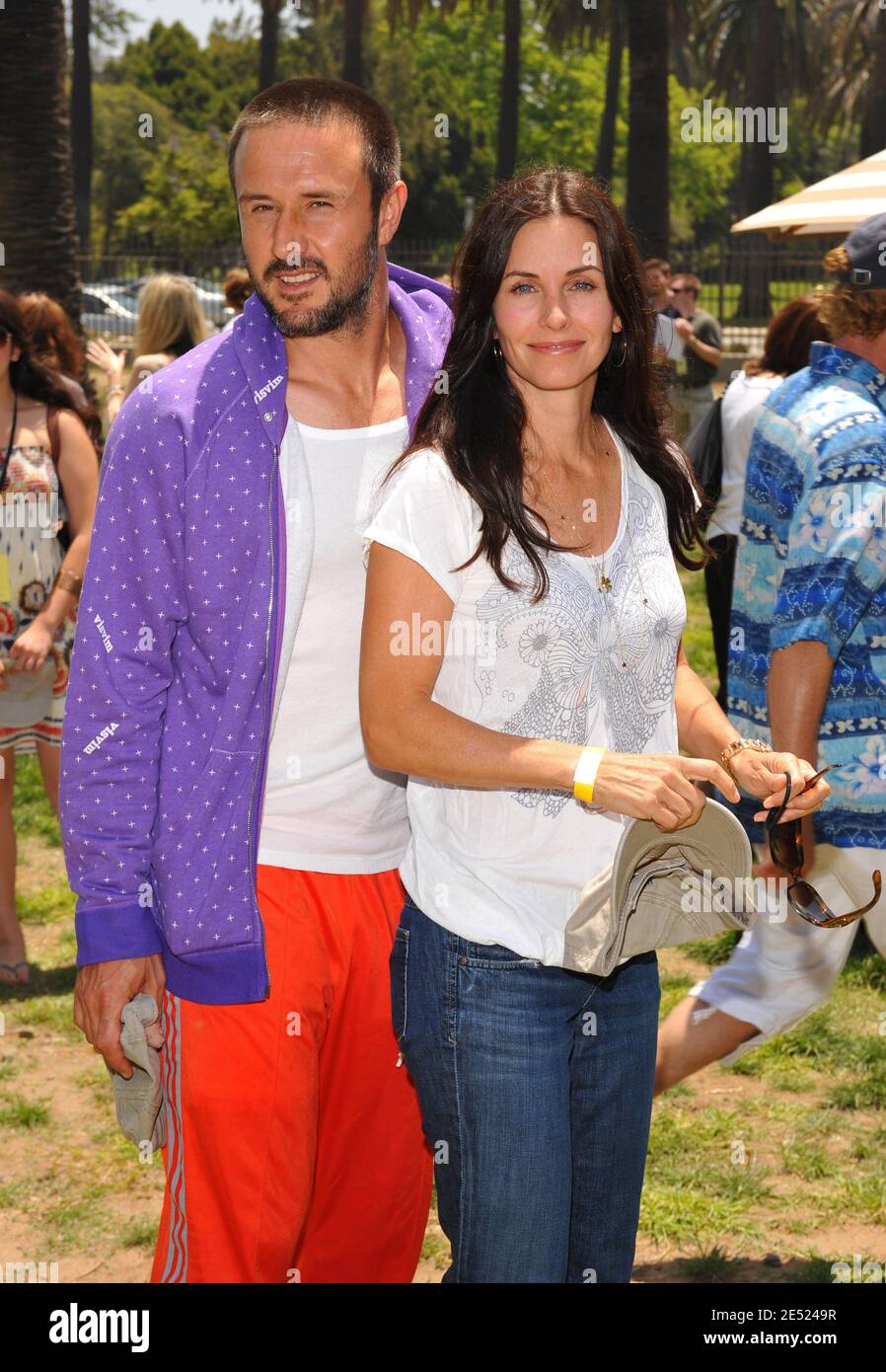 David Arquette und Courteney Cox kommen am 8. Juni 2008 zum "A Time for Heroes" Celebrity Carnival, um der Elizabeth Glaser Pediatric AIDS Foundation im Wadsworth Theatre in Los Angeles, CA, USA, zu nutzen. Foto von Lionel Hahn/ABACAPRESS.COM Stockfoto