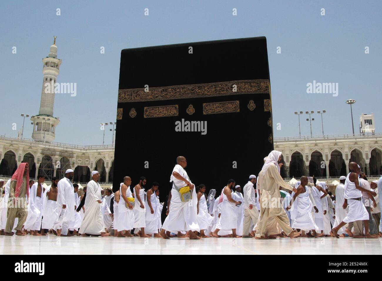 Die "kaaba", oder der "Würfel" ist der Ort, an dem Hunderte von Millionen  von Muslimen auf der ganzen Welt jeden Tag beten, in Mekka, Saudi-Arabien  am 5. Juni 2008. Foto von Ammar