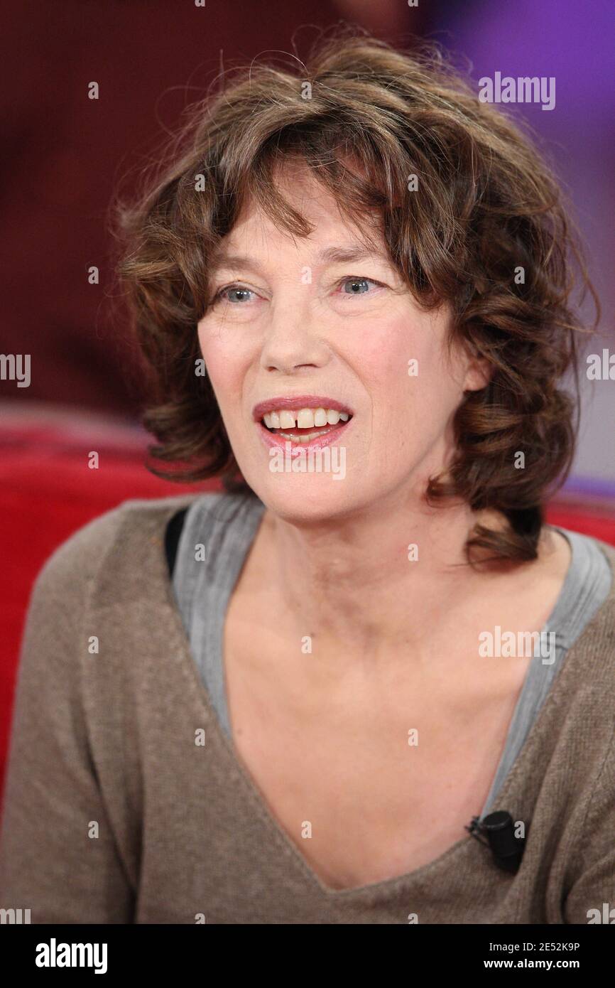 Jane Birkin lors de l'enregistrement de l'Emission Vivement Dimanche a Paris, France, le 30 avril 2008. Foto Max Colin/ABACAPRESS.COM Stockfoto