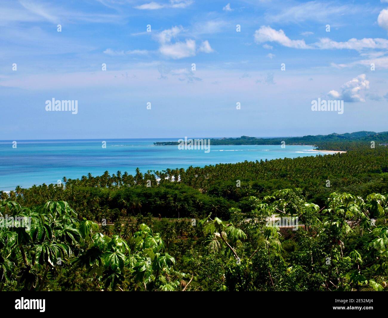 Ein Blick auf Las Terrenas, Dominikanische Republik. Stockfoto