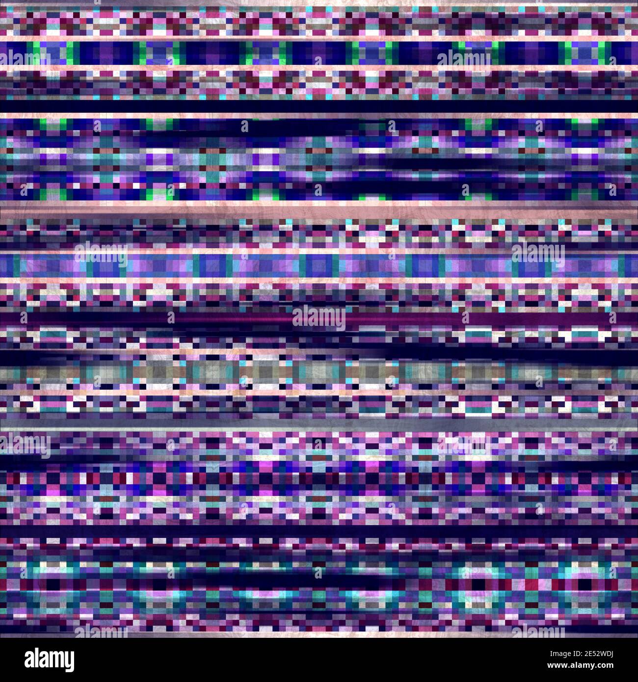 Nahtloser Kelim-Teppich Mit Quadratischen Pixelmustern Stockfoto