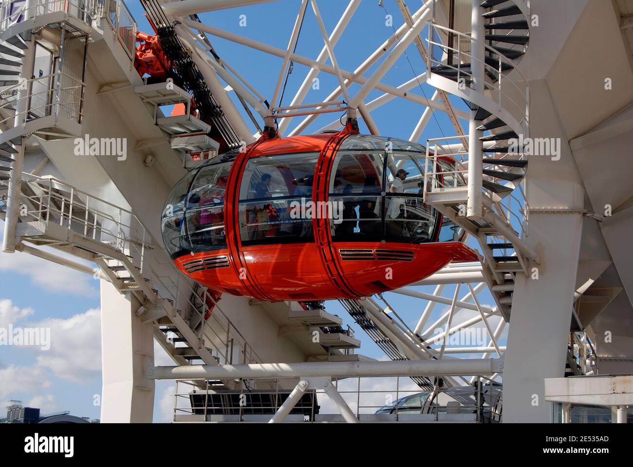 London Eye am Thames South Embankment Stockfoto