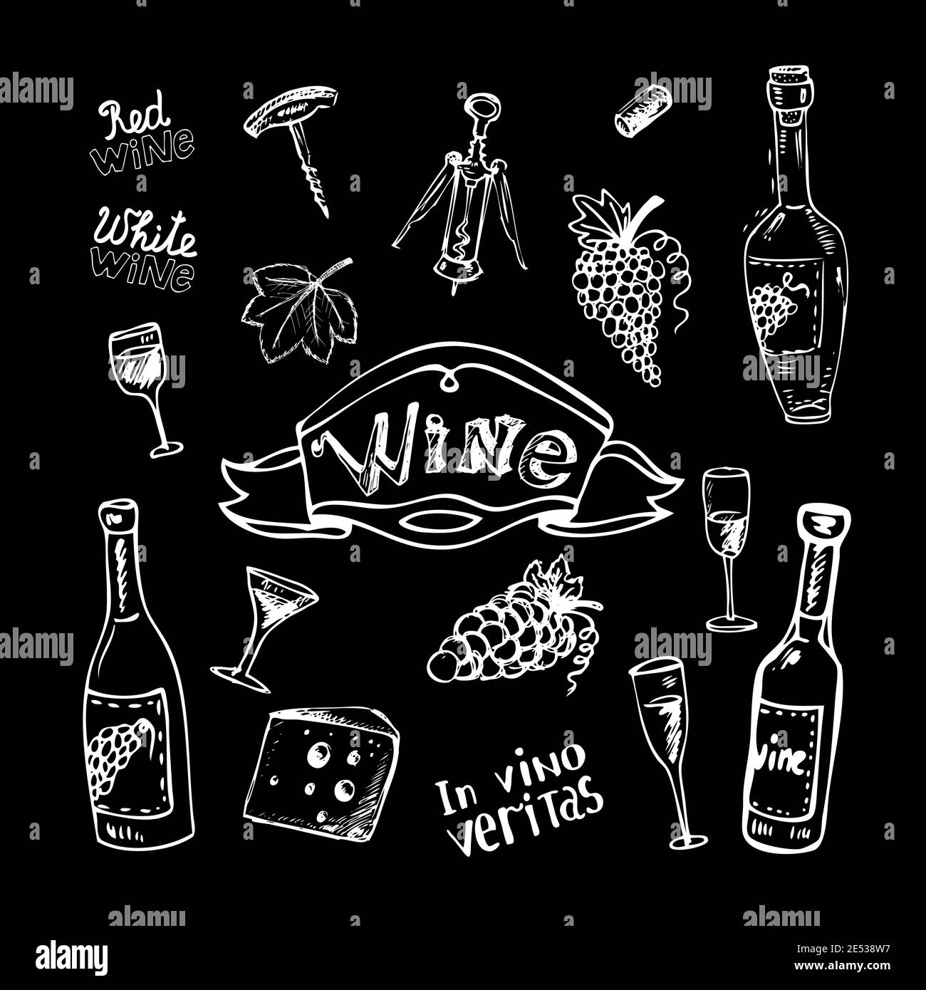Wein am Tafel-Vintage Vektor-illustration Stock Vektor