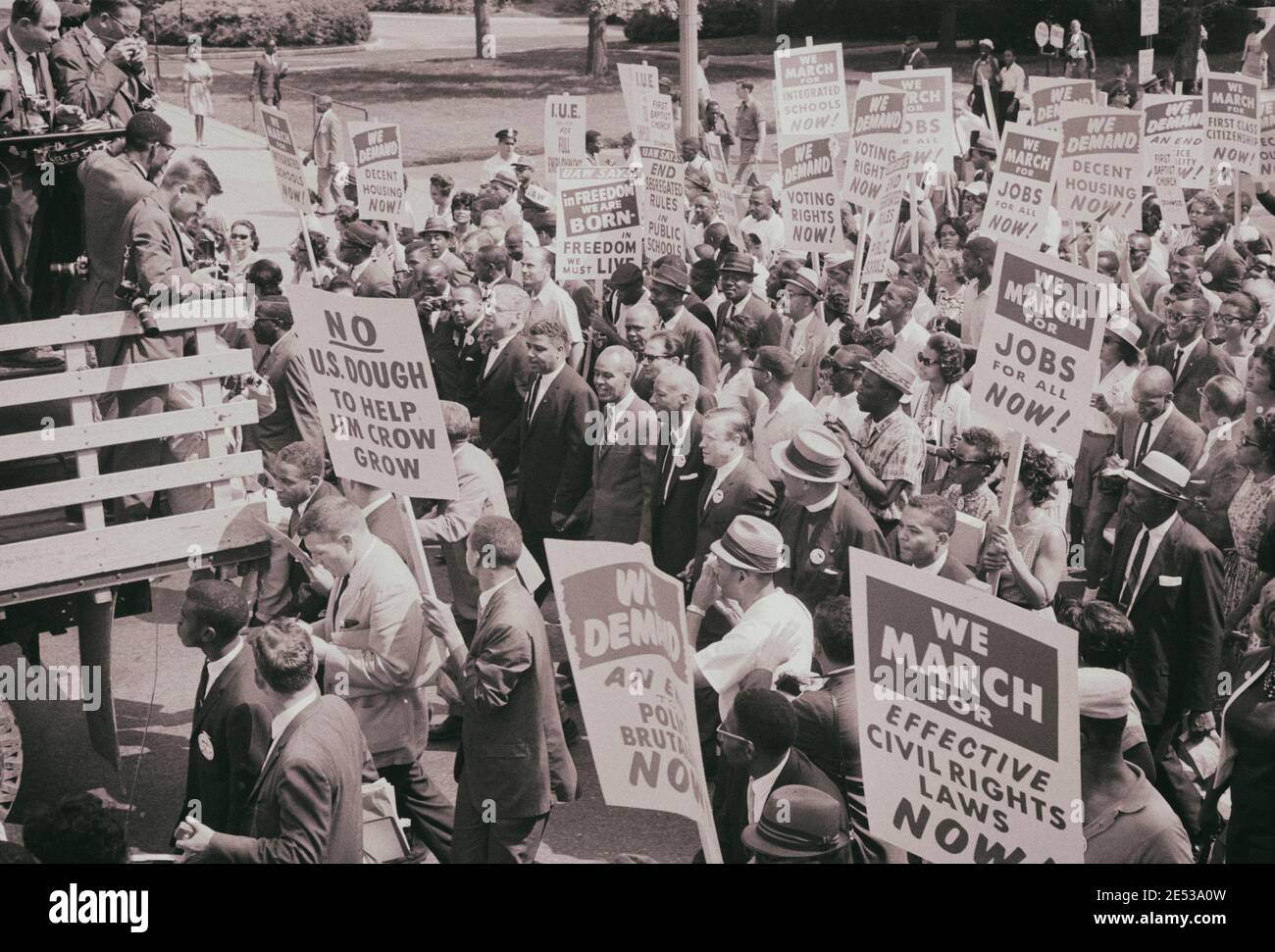 bürgerrechtsmarsch auf Washington, D.C., USA. 28. August 1963 Stockfoto
