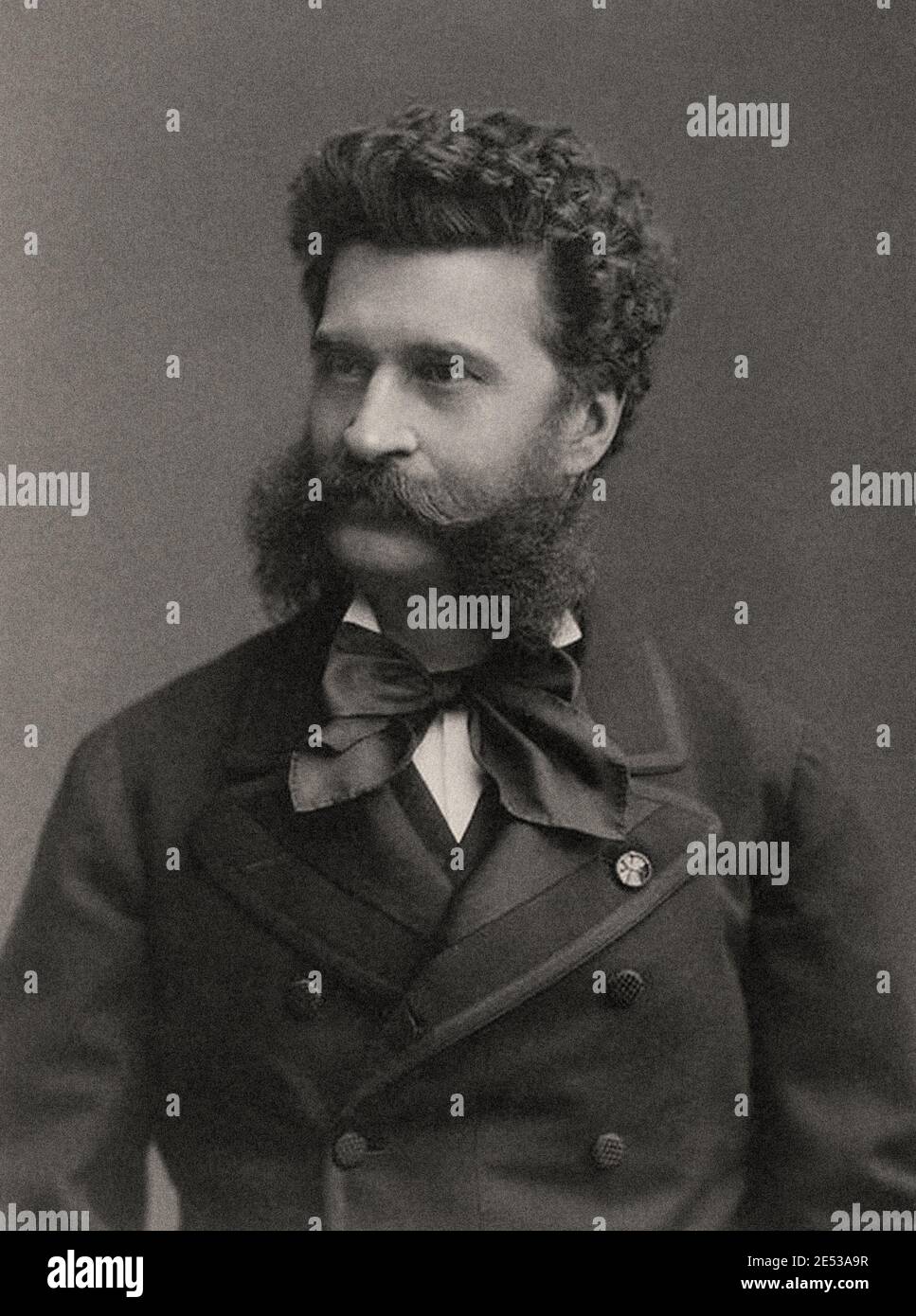 Johann Strauss II. (1825 – 1899), auch bekannt als Johann Strauss Jr., der jüngere, der Sohn, war ein österreichischer Komponist der Lichtmusik, insbesondere des Tanzes Stockfoto