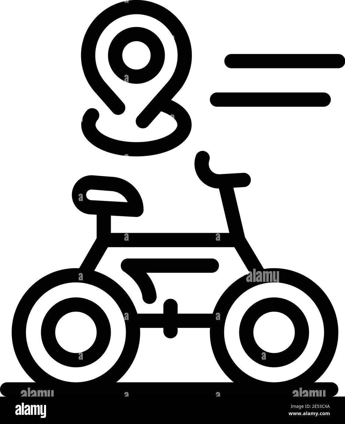 Fahrrad mieten Symbol. Gliederung mieten Fahrrad Vektor-Symbol für Web-Design isoliert auf weißem Hintergrund Stock Vektor