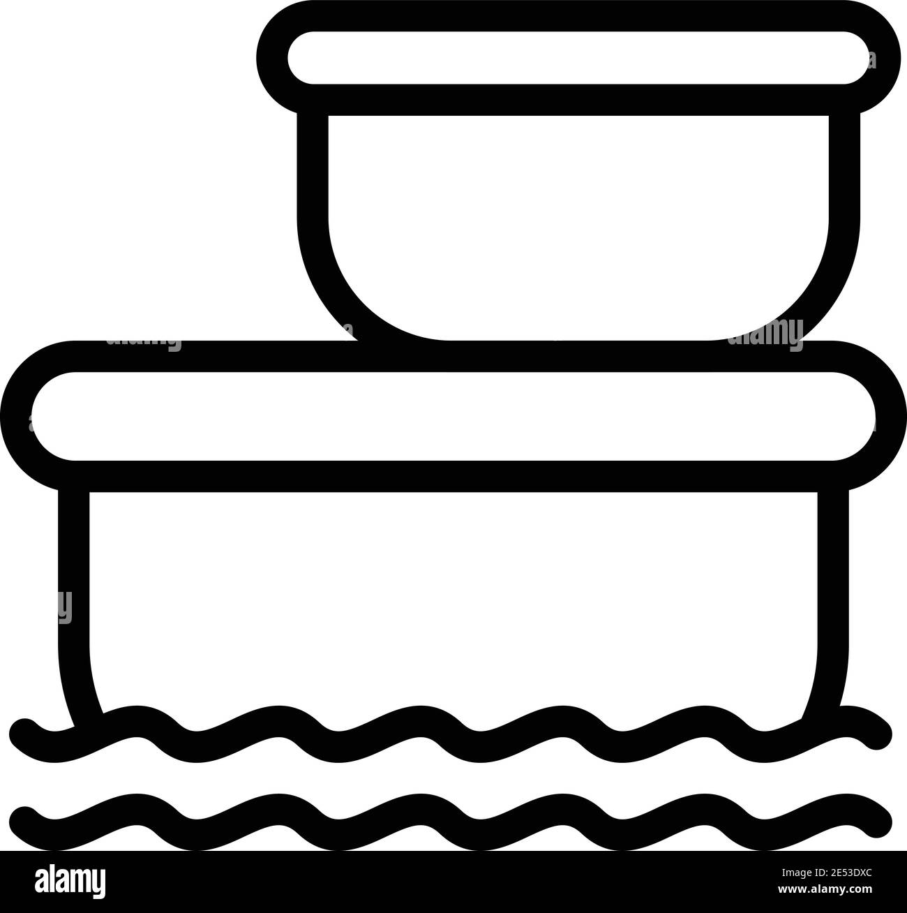 Symbol für schwimmende Marktaktien. Umriss schwimmenden Markt Stock Vektor-Symbol für Web-Design isoliert auf weißem Hintergrund Stock Vektor