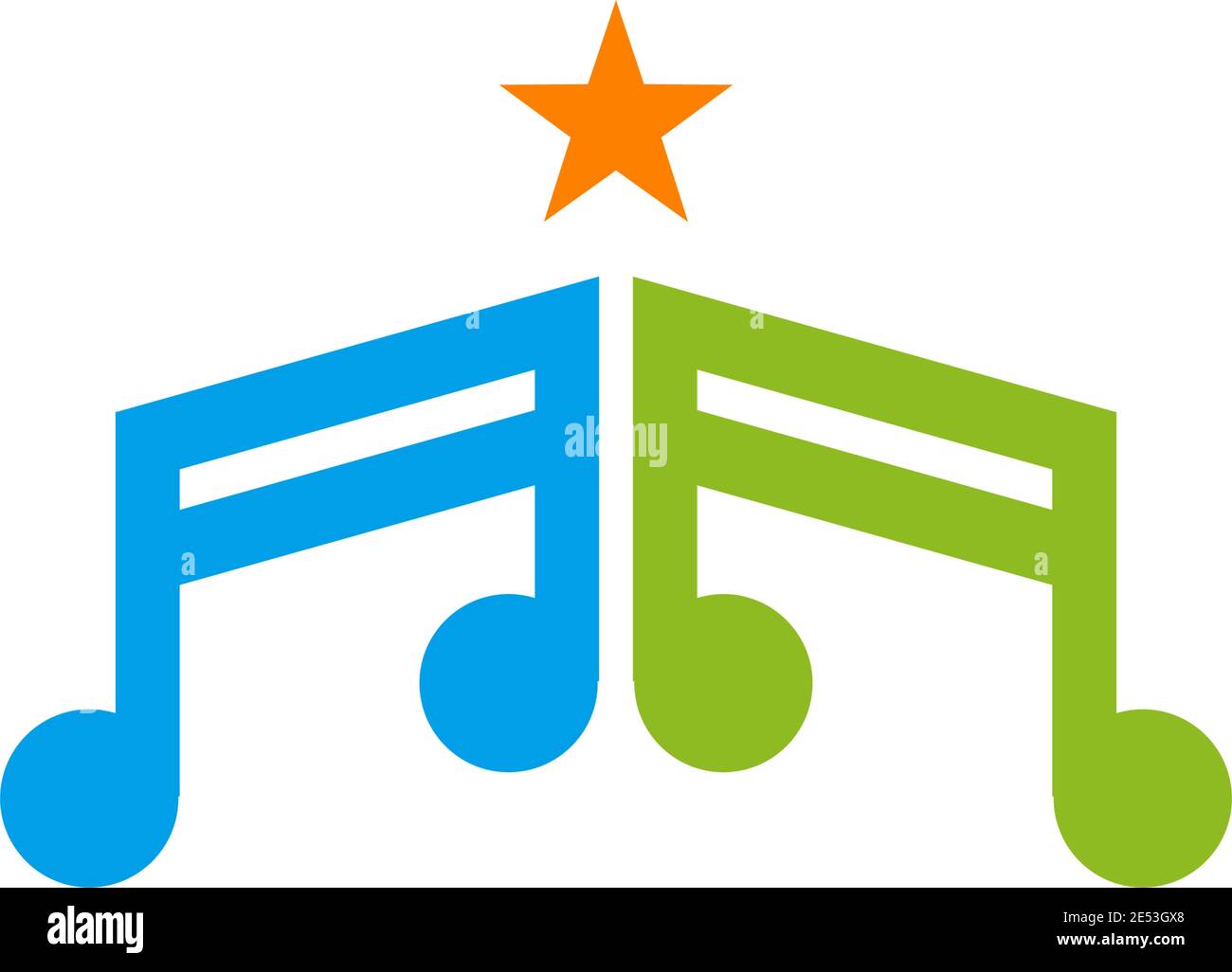 Musik Note Symphonie Symbol Logo Design Inspiration Vektor Vorlage Stock Vektor