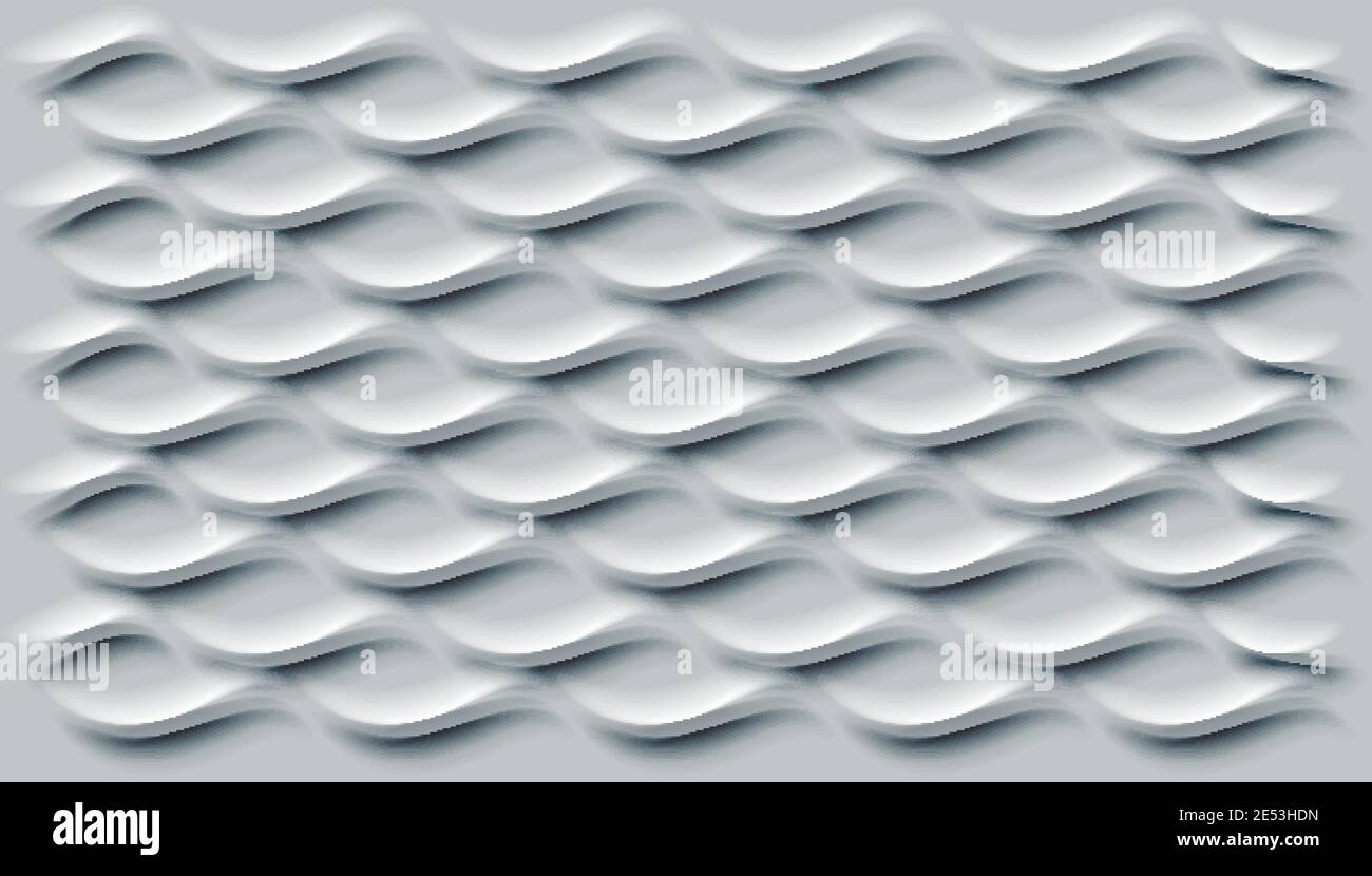 Prominente wellenförmige Dekoration mit glatter Textur, Vektor. Stock Vektor