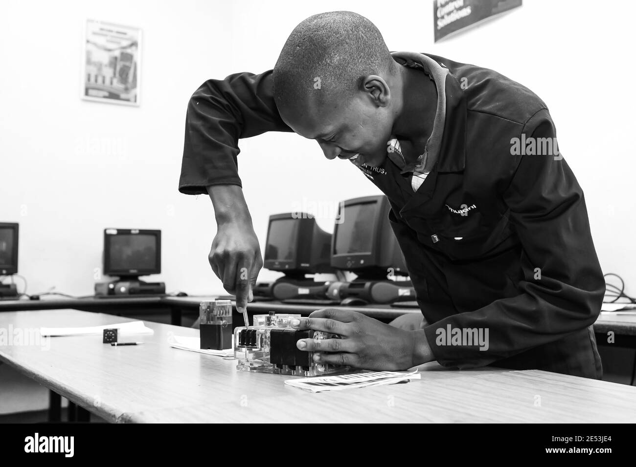 JOHANNESBURG, SÜDAFRIKA - 05. Jan 2021: Johannesburg, Südafrika - 8. Mai 2012: Berufsbildungszentrum in Afrika Stockfoto