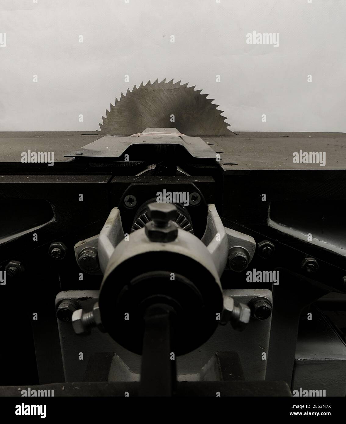 Blatt Der Rotierenden Säge Maschine Detailliertes Foto Stockfoto