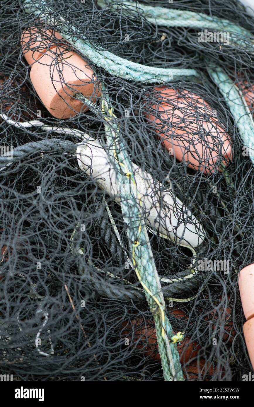 Fishing Nets and Float UK Stockfoto