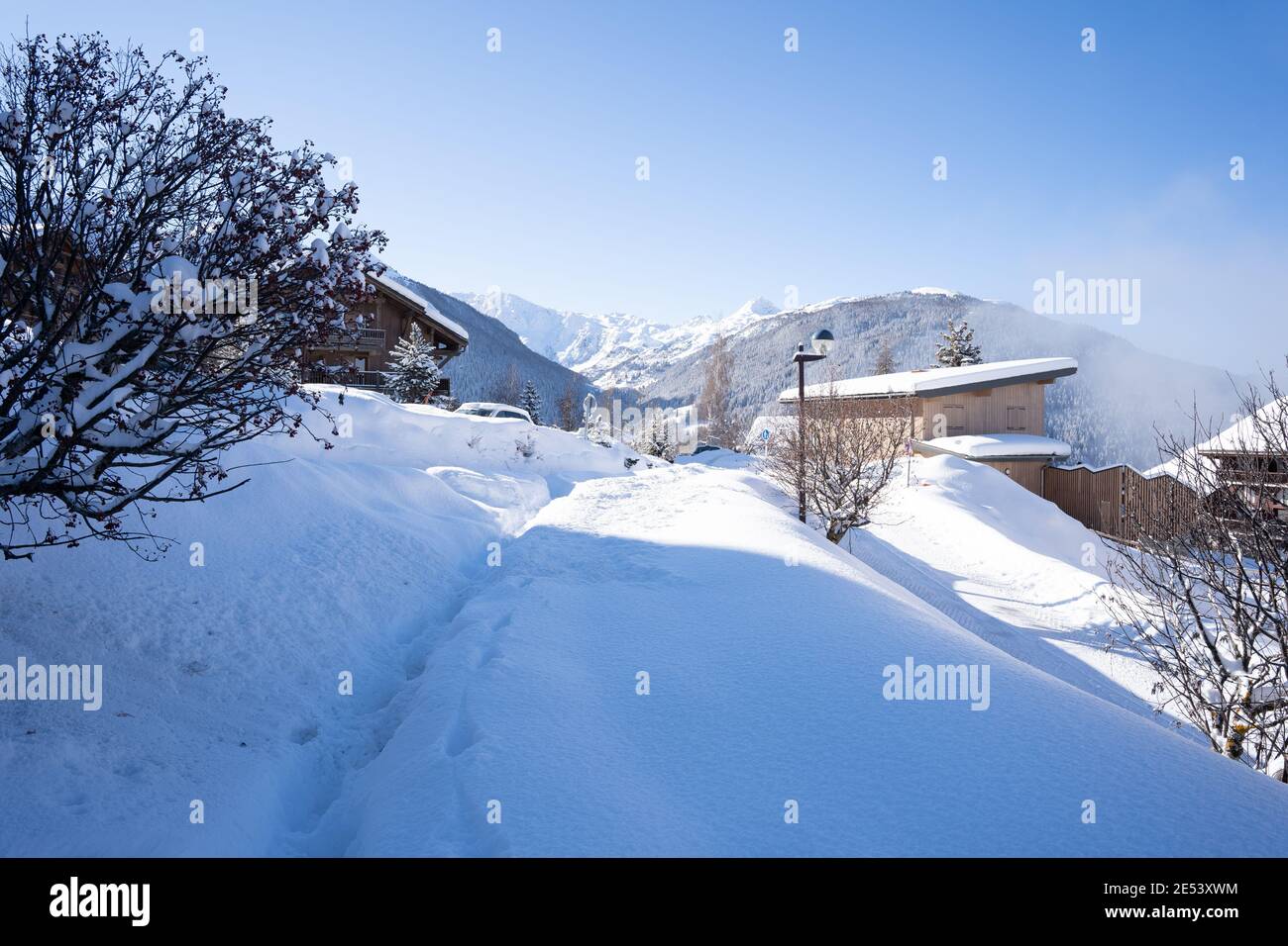 Peisey Vallandry Savoie Frankreich Stockfoto