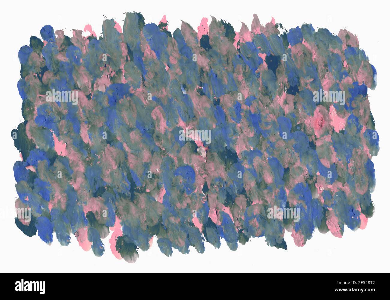 Rosa und blaue schmutzige Farben. Pinselstruktur. Abstrakter Hintergrund. Stockfoto