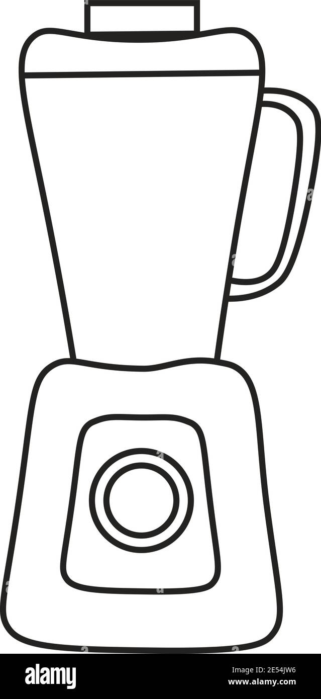 Symbol für die Küchenmaschine. Isoliertes Objekt von Küchenutensilien. Schwarzes einfaches Objekt auf weißem Hintergrund. Stock Vektor