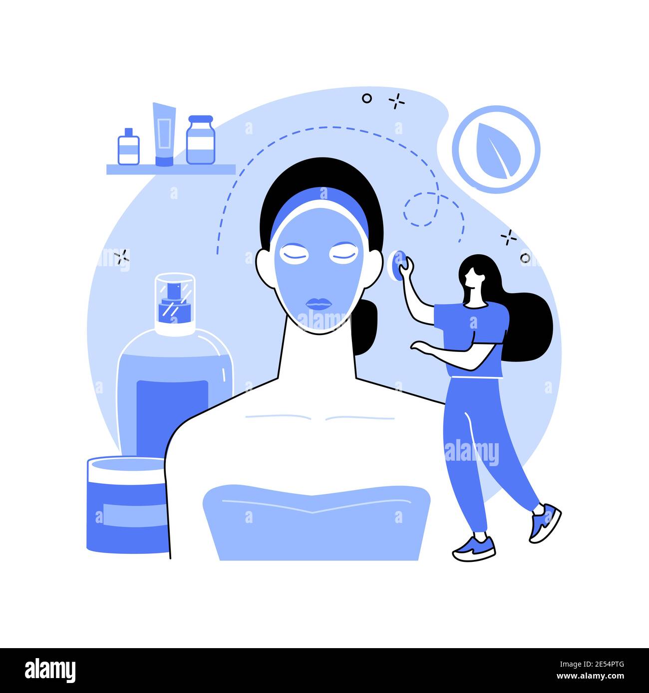 Gesichtsmaske abstraktes Konzept Vektor Illustration. Stock Vektor