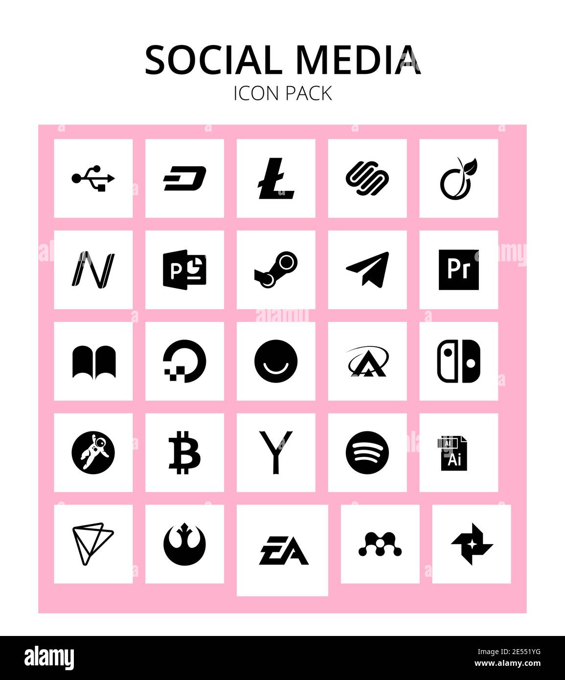 Socialmedia Schalter, asymmetrik, Telegramm, ello, digital editierbar Vektor Design Elemente Stock Vektor