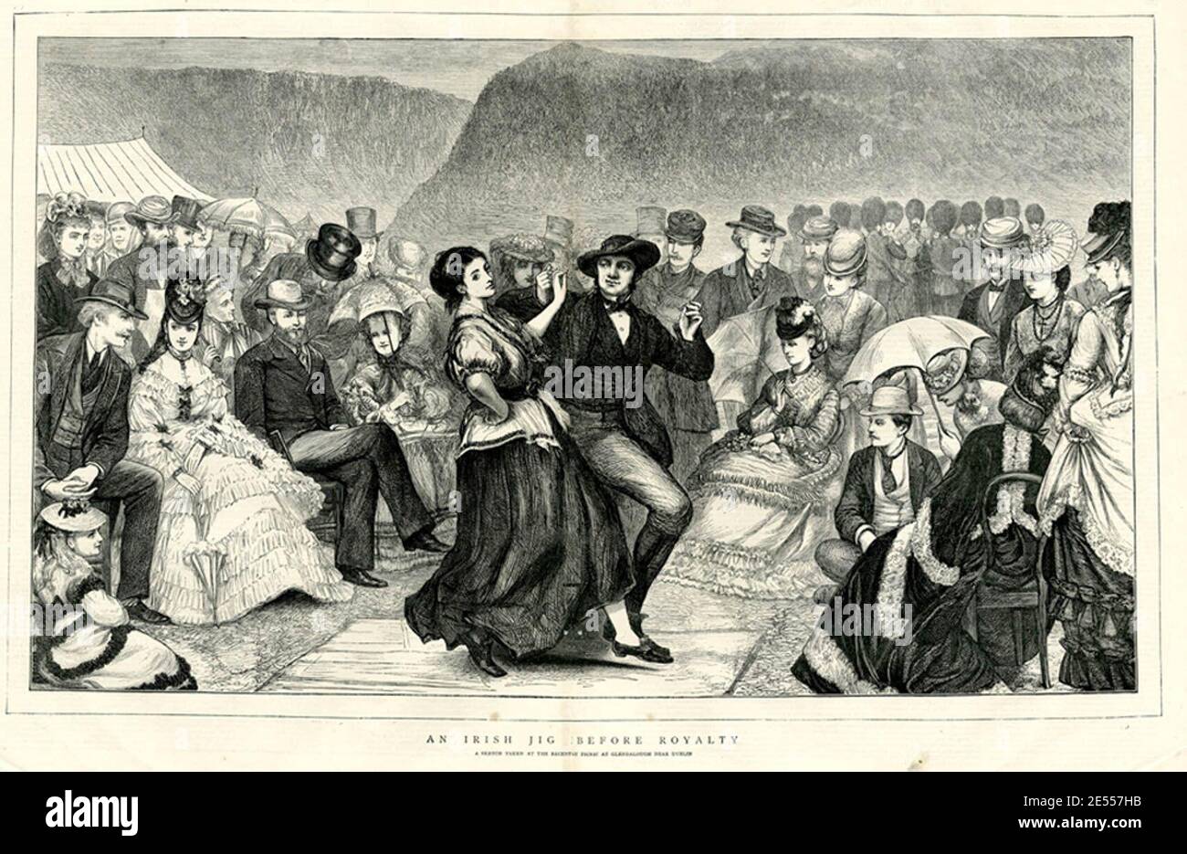 Eine irische Jig vor Royalty, 1871 Stockfoto