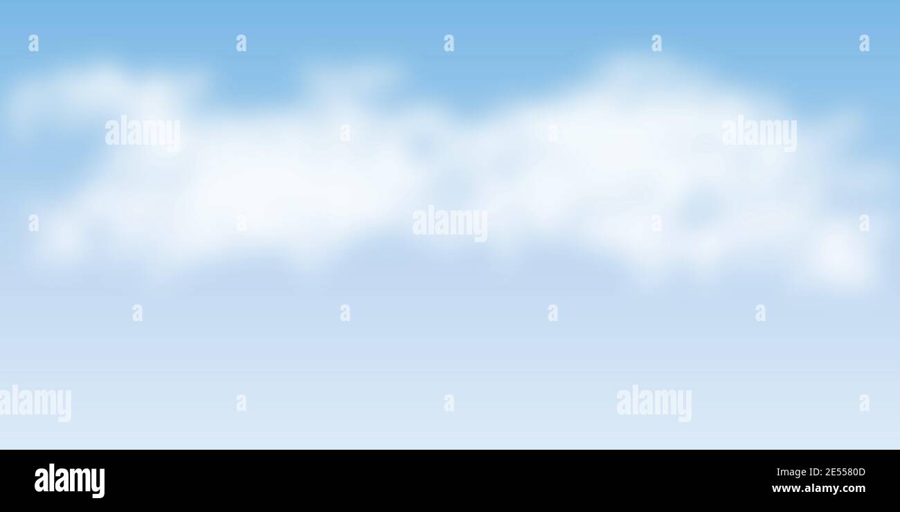 Blauer Himmel Hintergrund mit flauschigen Wolken Vektor-Illustration EPS10 Stock Vektor