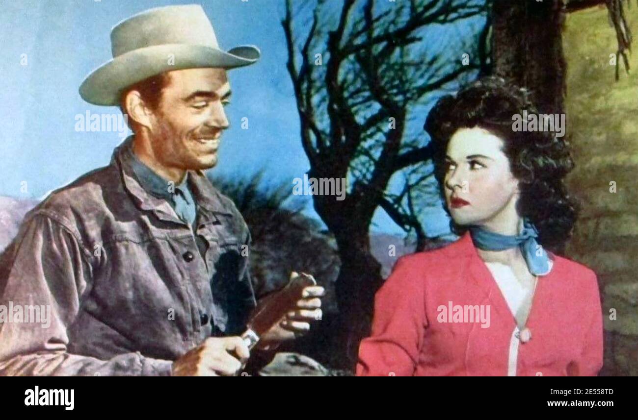 RAWHIDE 1951 20th Century Fox Film mit Susan Hayward und Hugh Marlowe Stockfoto