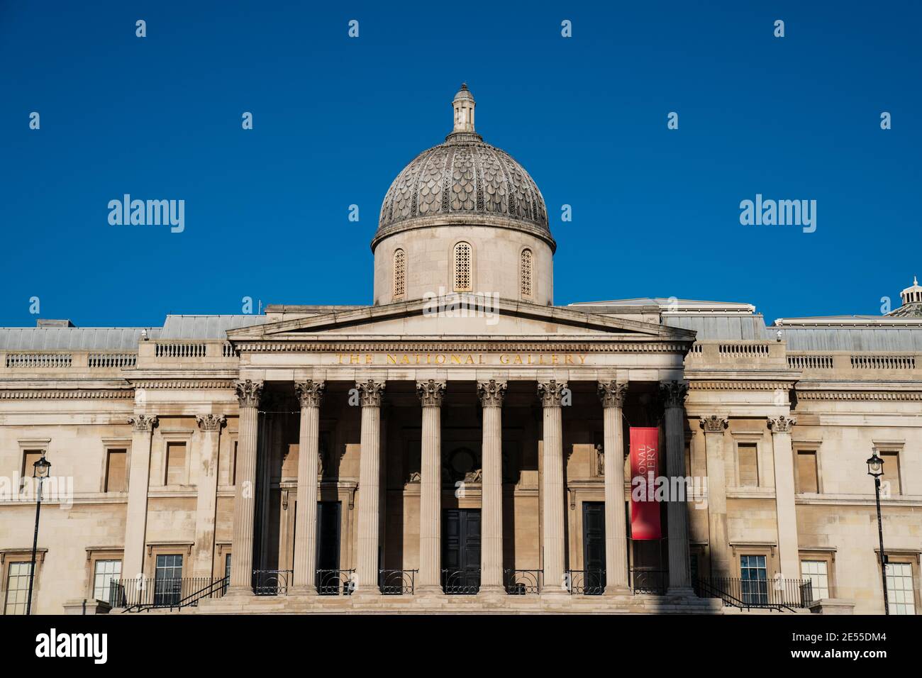 National Gallery am Trafalgar Square, London, UK Stockfoto